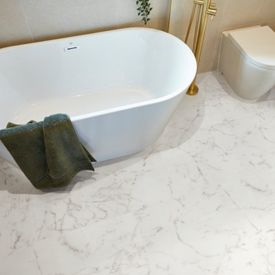 Palio By Karndean Ivory Calacatta Marble Effect Embossed Luxury Vinyl Click Tile2.74M² from B&Q