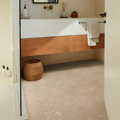 Palio By Karndean Beige & Taupe Calacatta Stone Effect Embossed Luxury Vinyl Click Tile2.74M² from B&Q