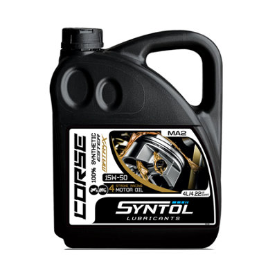 Syntol Motorcycle Motorbike Corse 4T 15W-50 Fully Synthetic Oil 4L