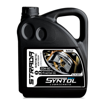 B&Q -  Strada 4T 20W-60 Semi Synthetic Motorcycle Engine Oil 4L