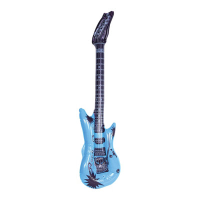 Cheetah Unisex Blue Party Inflatable 95Cm Guitar | Size: 1 Pack - Image 3