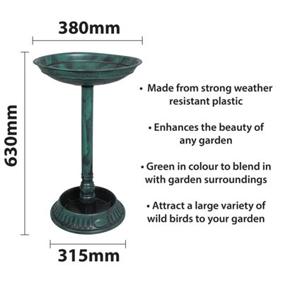 B&Q -  Ornamental Free Standing Bird Bath