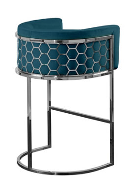 B&Q -  Alveare Counter Stool SilverPeacock