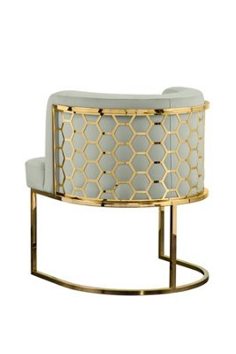 B&Q -  Alveare Dining Chair BrassJade