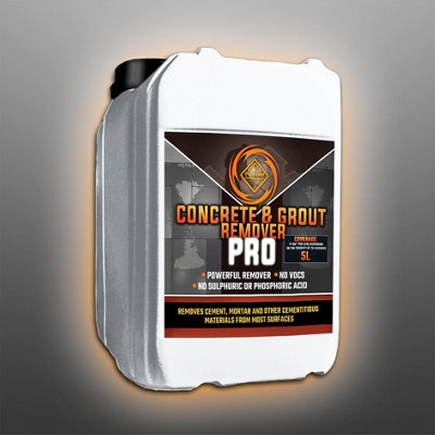 Unknown Concrete & Mortar Remover 5L. Tough On Cement Stains. Safe On Most Hard Surfaces. Dissolves Hardened ConcreteMortarAnd Cement. from B&Q