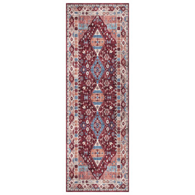  - Silk Road Red Madar Medium Runner(L)180Cm X (W)60Cm