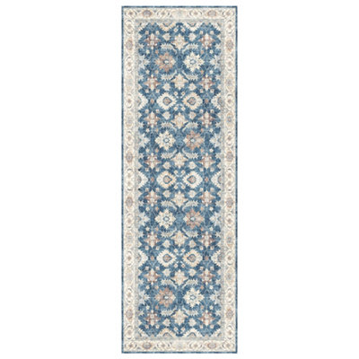  - Jurdar Blue Traditional Medium Runner(L)180Cm X (W)60Cm