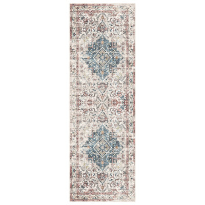  - Silk Road Multi Buram Medium Runner(L)180Cm X (W)60Cm