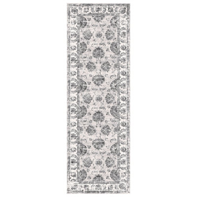 B&Q Silk Road Sulus Medium Runner, (L)180Cm X (W)60Cm Grey