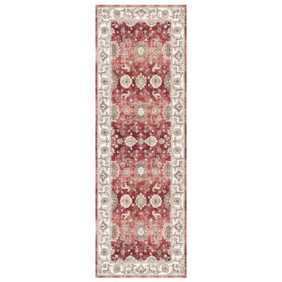  - Silk Road Red Jasru Medium Runner(L)180Cm X (W)60Cm