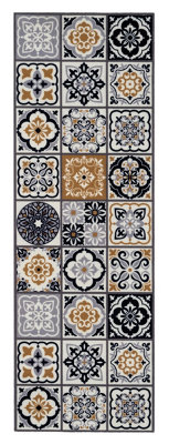 Kensington Beige Tile Design Heavy Duty Mat150Cm X 50Cm from B&Q
