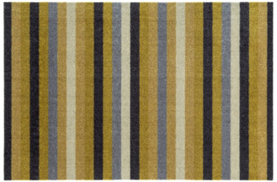  - Recylon Yellow Striped Heavy Duty Mat120Cm X 67Cm