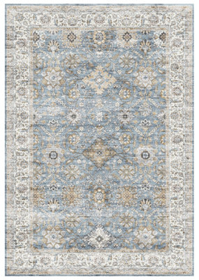  - Blue Traditional Medium Rug(L)170Cm X (W)120Cm