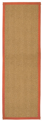 BrownOrange Herringbone Weave Large Rug(L)180Cm X (W)60Cm from B&Q