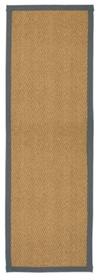 BrownGrey Herringbone Weave Large Rug(L)180Cm X (W)60Cm from B&Q