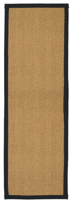BrownBlack Herringbone Weave Large Rug(L)180Cm X (W)60Cm from B&Q