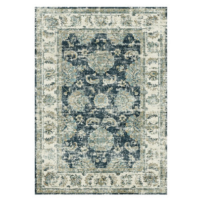  - Silk Road Blue Perla Medium Rug(L)160Cm X (W)120Cm