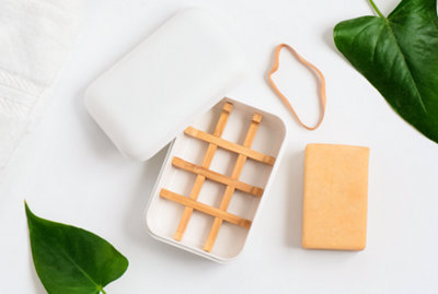  - Soap Dish With LidTravel Soap Case With Bamboo DrainageLeakproof Soap Box Container HolderPlastic Draining Soap Dishes