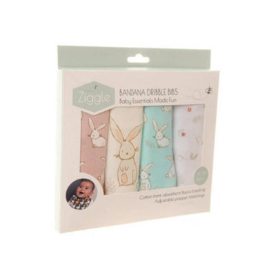 Ziggle Baby Bandanna Dribble Bib SetBunnies from B&Q