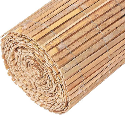 Homatz Bamboo Fence Screening 1.2M X 4M RollEco-Friendly Garden Privacy Slat Screen from B&Q