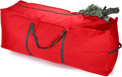 Outdoor Living (NW) Ltd Christmas Xmas Tree Decoration Zip Up Sack Fabric Storage Bag from B&Q