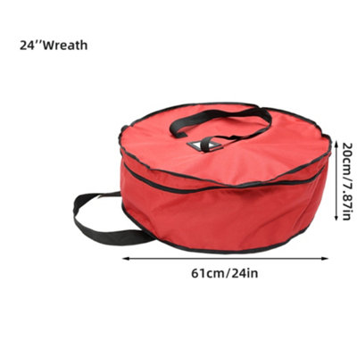 Outdoor Living (NW) Ltd Christmas Xmas Wreath Decoration Zip Up Sack Fabric Storage Bag from B&Q