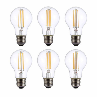 Tekled A 60 Filament Vintage Led Bulbs E 27 Edison Screw Energy Saving 6.5 W Light Bulb 60 W Equivalent Nondimmable Clear 2700 K from B&Q