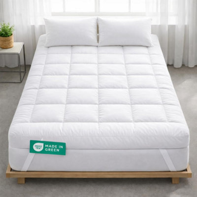 Delka Mattress Toppers -Extra Thick Bed Topper For Back Pain ReliefBreathable & Hypoallergenic -Soft Quilted CoverDeep from B&Q