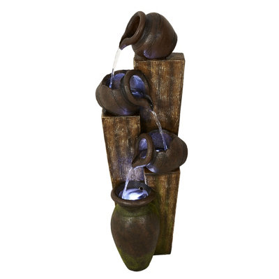 Outdoor Living Uk Aqua Creations Clayton Pouring Bowls Mains Plugin Powered Water Feature