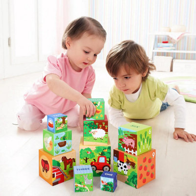 Soka Stacking Cubes-My Farm 0000459 from B&Q
