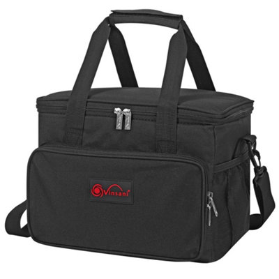  - Black Cooler Bag Insulated Picnic Storage Bag For Picnic Camping