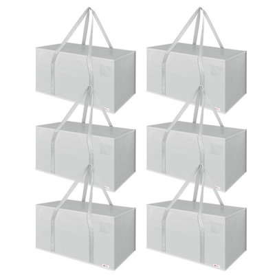 Vinsani Grey Moving BagsSet Of 6Rectangular Shape from B&Q