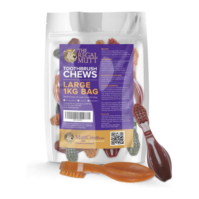 The Regal Mutt - Toothbrush Chews - Large - 1Kg Bag