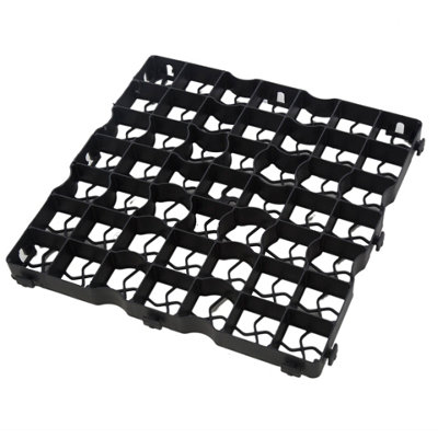 12 Pack (3M²)Neat Plastics Gravel/grass Grid Paver Path Base Mat For Greenhouse Deck Turf Lawn Shed Garden from B&Q