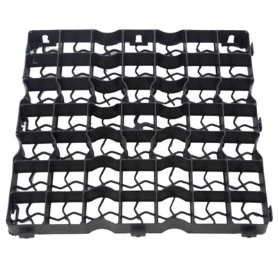 16 Pack (4M²)Neat Plastics Gravel/grass Grid Paver Path Base Mat For Greenhouse Deck Turf Lawn Shed Garden from B&Q