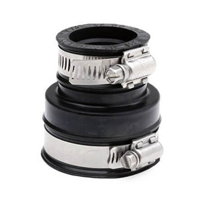 Adaptor Coupling Mac 0632 Side A 53mm To 63mm Side B 32mm To 40mm Flexible Rubber Boot Reducer Coupling from B&Q