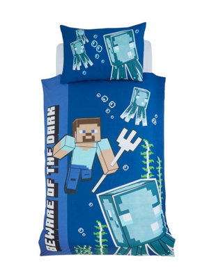 Minecraft Glow in the Dark Kids Bedding Set Single Duvet - Image 3
