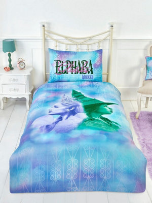 Wicked Glinda And Elphaba Single Duvet Cover And Pillowcase Set from B&Q