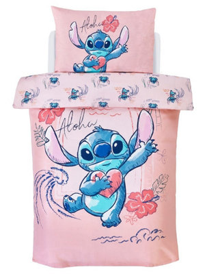 Disney Lilo & Stitch Aloha Junior Duvet Cover And Pillowcase Set from B&Q