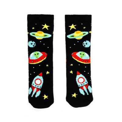 Squelch Childs Thick Wellie Socks 6-8Yrs Space from B&Q