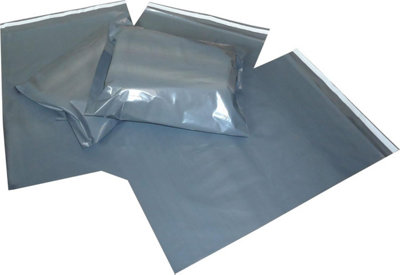 KSP PARTNERS LTD 90 X Grey Mailing Bags Mixed Sizes Mail Postal Parcel Post Plast -6X9 9X12 12X16 Inches from B&Q