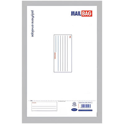 KSP PARTNERS LTD Ksp -White Premium Mailing Bags Postal Poly Pack Postage Clothes Strong Size Medium from B&Q