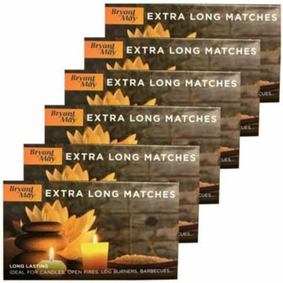 KSP PARTNERS LTD 6 Boxes Of Bryant & May Extra Long Matches from B&Q