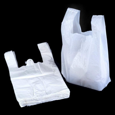 KSP PARTNERS LTD White Plastic Vest Carrier BagsMedium11 X 17 X 21"Pack Of 10029 Mu from B&Q