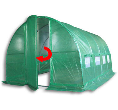 Crocodile Trading 4M X 3M (13' X 10' Approx) Pro+ Green Poly Tunnel from B&Q