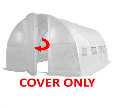 Crocodile Trading 4M X 3M (13' X 10' Approx) Pro+ White Polytunnel Replacement Cover from B&Q