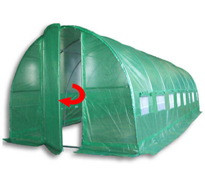 Crocodile Trading 8M X 3M (27' X 10' Approx) Pro+ Green Poly Tunnel from B&Q