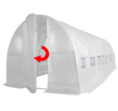 Crocodile Trading 8M X 3M (27' X 10' Approx) Pro+ White Poly Tunnel from B&Q