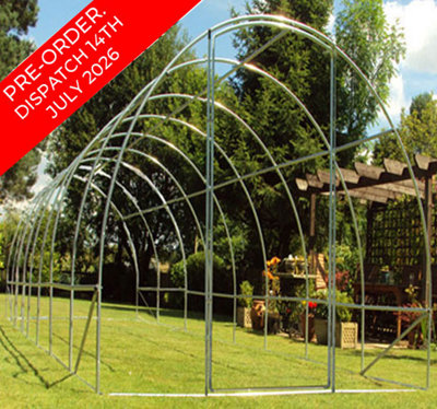 Crocodile Trading 8M X 3M (27' X 10' Approx) Pro+ Poly Tunnel Frame Only from B&Q
