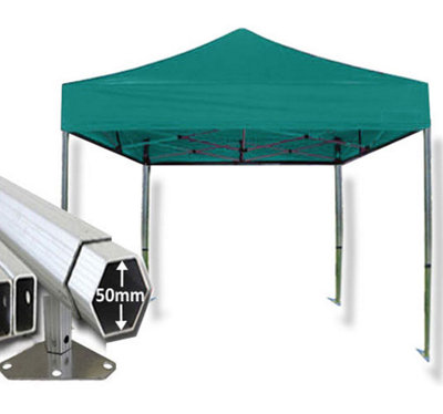 Crocodile Trading 3M X 3M Extreme 50 Commercial Instant Shelter Pop Up Gazebos Frame & CanopyGreen from B&Q